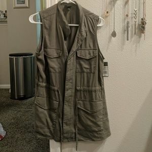 Green Button Up Vest